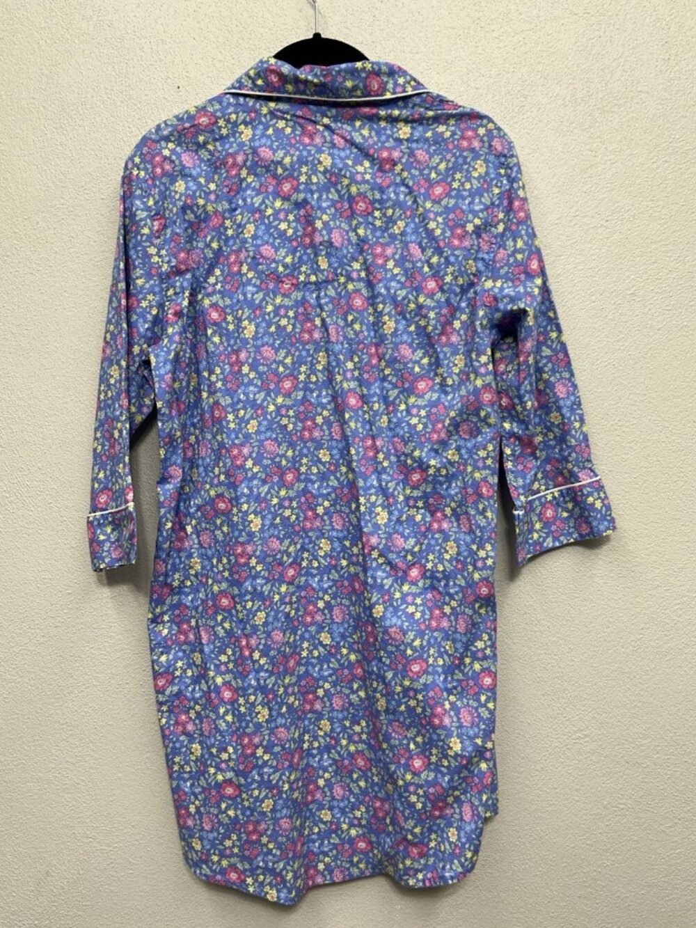 Lauren Ralph Lauren Floral Cotton Sleep Shirt Women’s Medium Embroidered Logo - Picture 3 of 7